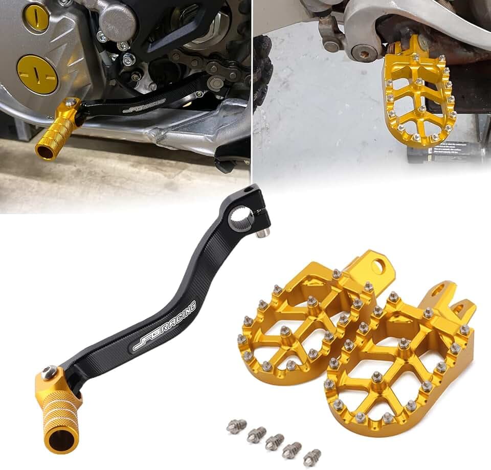 Motorcycle Foot Pegs & Gear Shift Lever For DRZ400S/400SM, RMX250, GOLD
