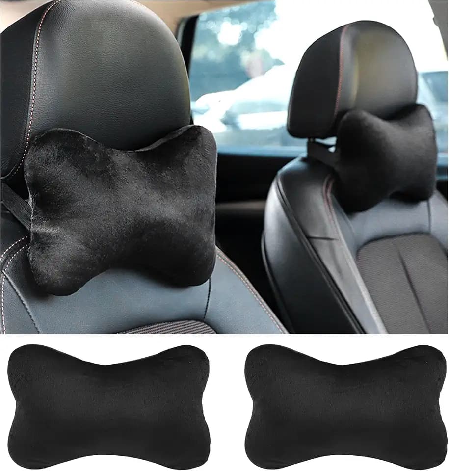 2PCS Car Headrest Pillow,Soft & Comfortable Car Neck Pillow for Driving Fatigue Relieve,All-Season Universal Cars Head Rest Pillows Automotive Interior Accessories for Cars,SUVs