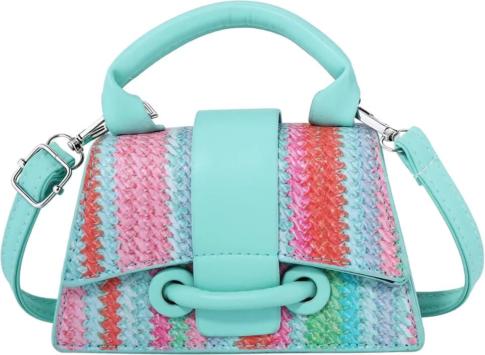 Ayliss Micro Mini Crossbody Handbag Women's Purse Clutch Cute Mini Trendy Bag Top Handle PU Leather Shoulder Bag