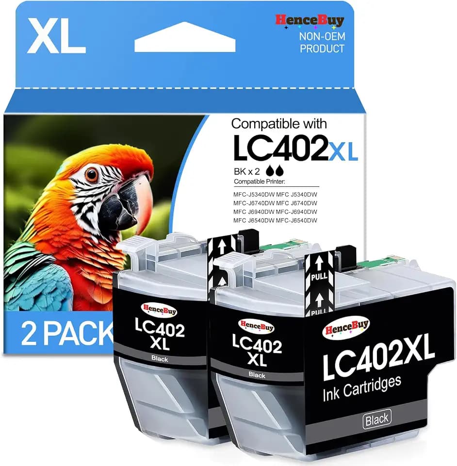 Compatible LC402XL LC402 Black Ink Cartridges 2 Pack