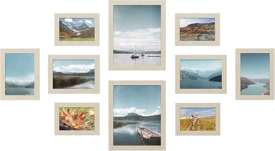 SONGMICS Bilderrahmen 10er Set, Kunststoffscheibe