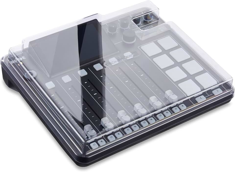 Decksaver LE Cover für Rode Rodecaster Pro 2 - Strapazierfähige Polycarbonat Hülle in geräucherter, klarer Farbe, hergestellt in Großbritannien