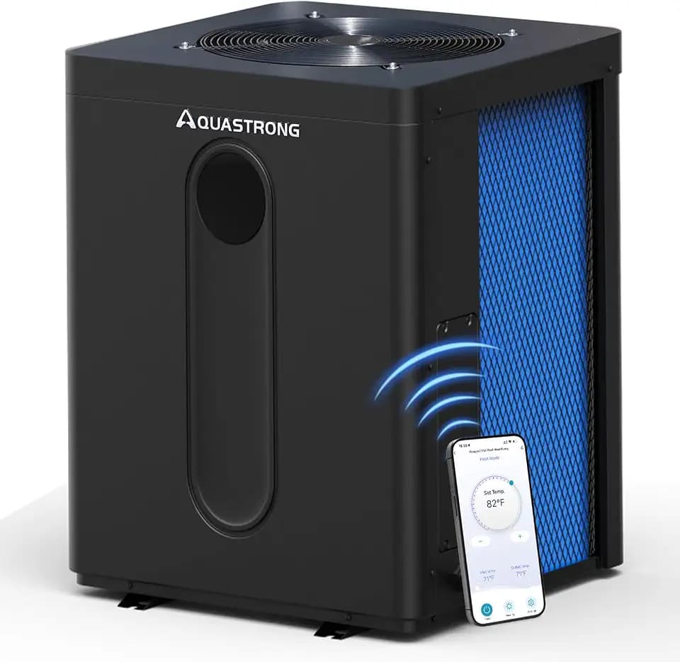 AQUASTRONG Swimming Pool Heat Pump for Above Ground Inground Pool 18'*26'*48"