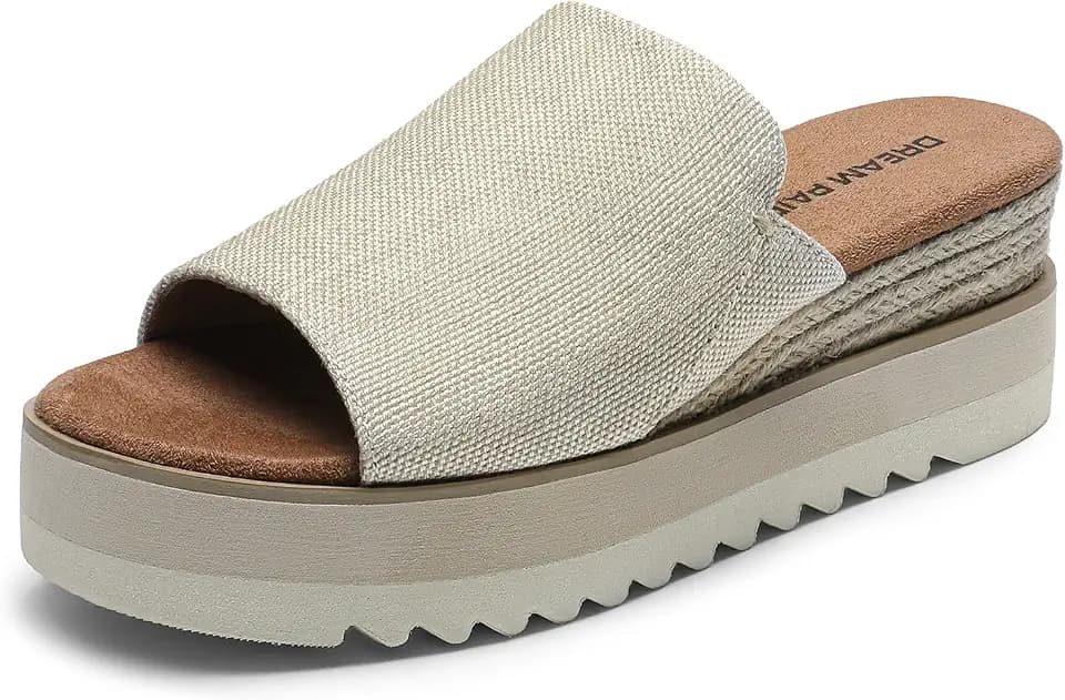 DREAM PAIRS Platform Slip-on Espadrille Sandals