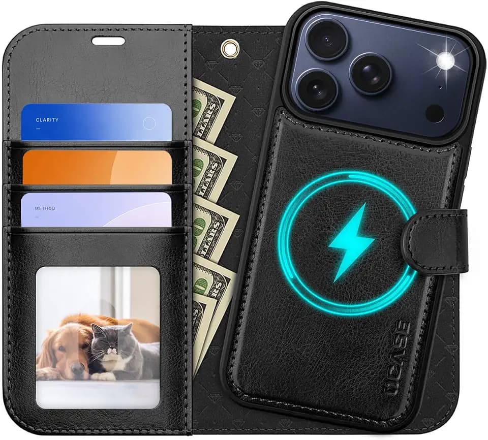 OCASE for iPhone 18 Pro/iPhone 17 Pro Detachable Wallet Case, Black