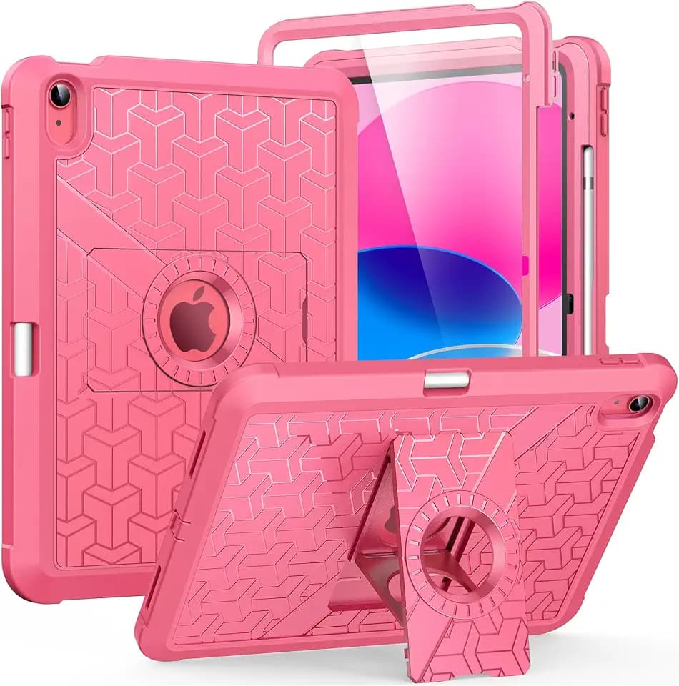 MoKo Shockproof iPad (A16) 11th/10th Generation Case,Watermelon Red