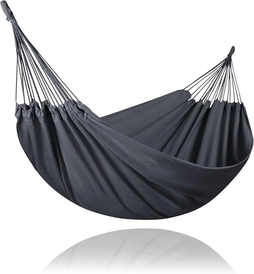 SUNCREAT Extra Large 2 Person Hammock for Camping, Dark Gray