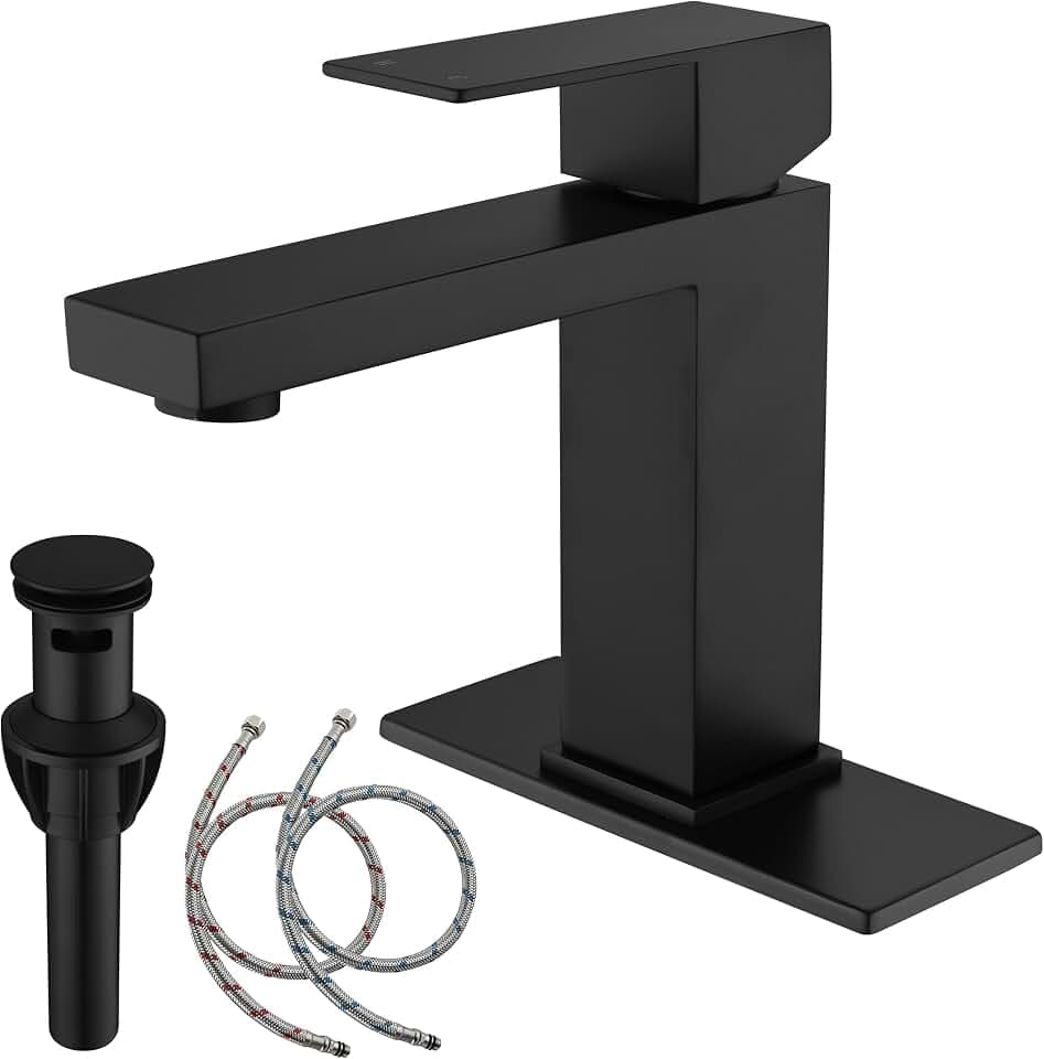 Black Faucet Bathroom, Matte Black Bathroom Faucet Single Hole
