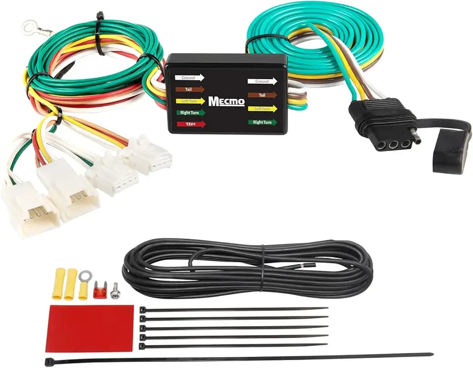 MECMO 4 Pin Trailer Wiring Harness 56033 for Nissan Rogue 2008-2020/ Infiniti G25 & G25 Sedan 2011-2012, G35 Sedan 2007-2008, G37 Sedan 2009-2013, Q60 2014-2015 Tow Hitch Wire 4-Way Trailer Light Plug