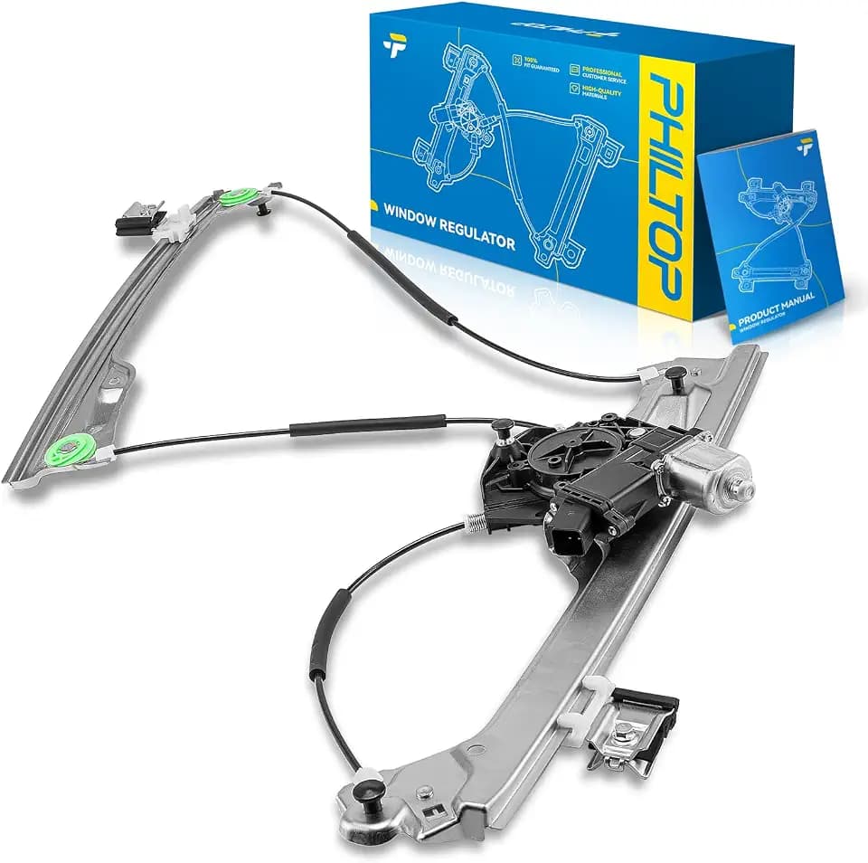 PHILTOP Front Left Power Window Regulator w/Motor for Silverado 1500 14-18