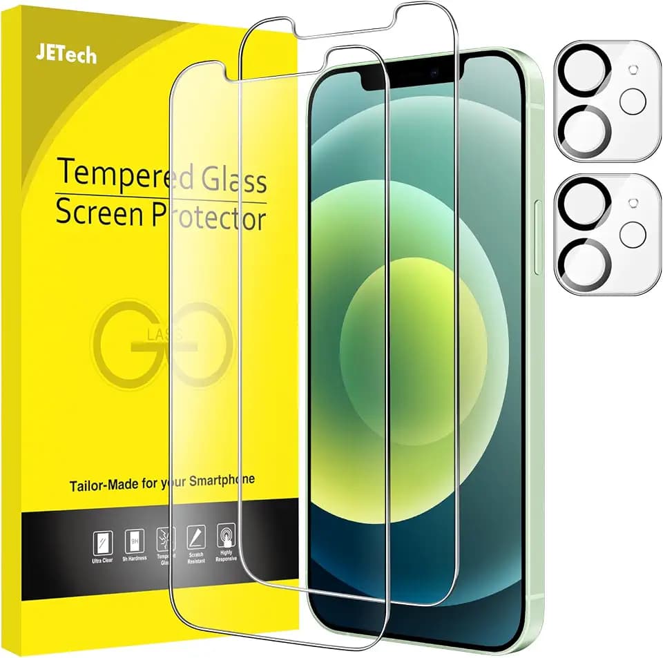 JETech Screen Protector for iPhone 12 mini, 2+2 Pack