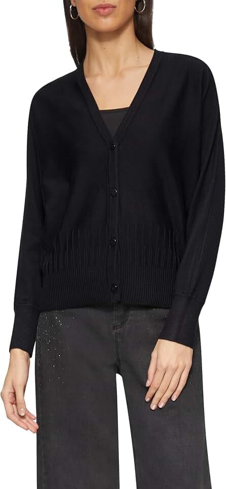 s.Oliver Strickjacke mit Strukturmuster am Saum