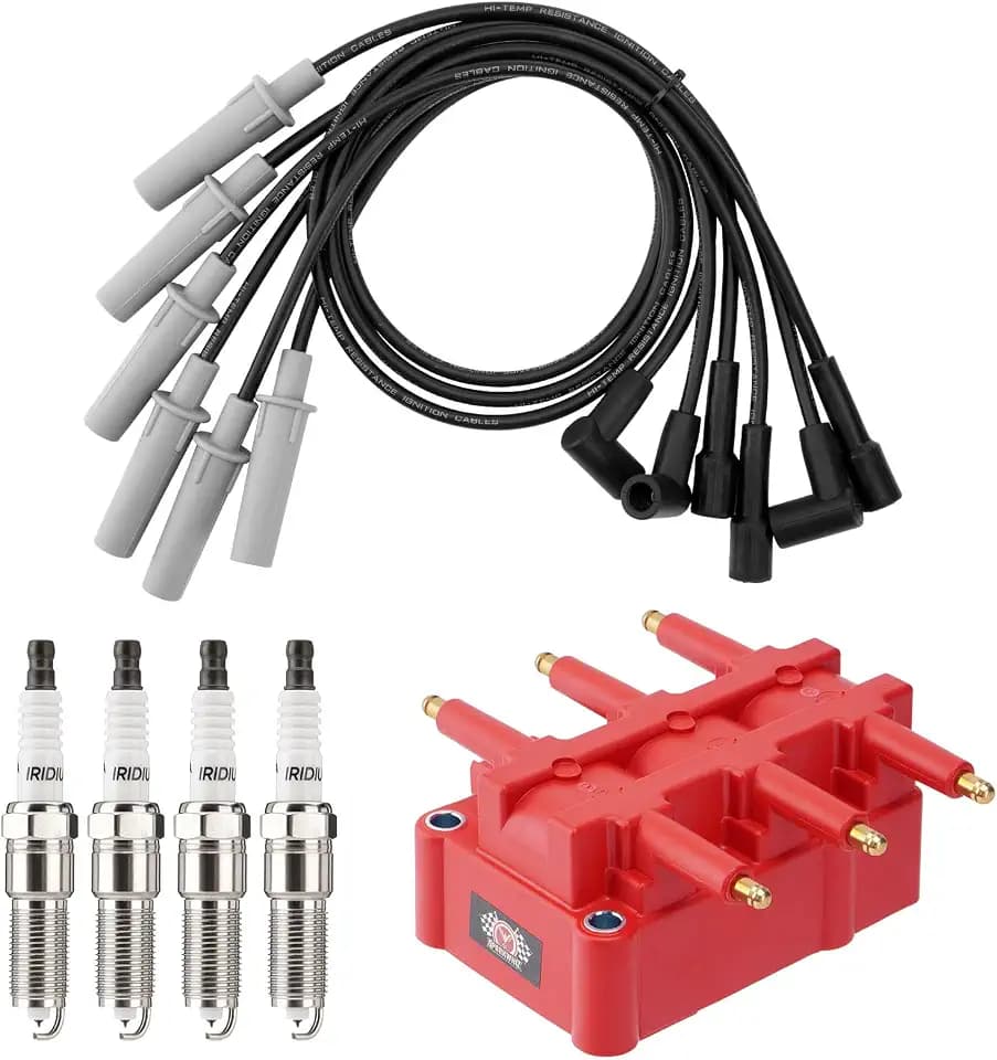 SPARKWHIZ Ignition Coil Pack UF305 with 4998 Spark Plugs & Wires Set