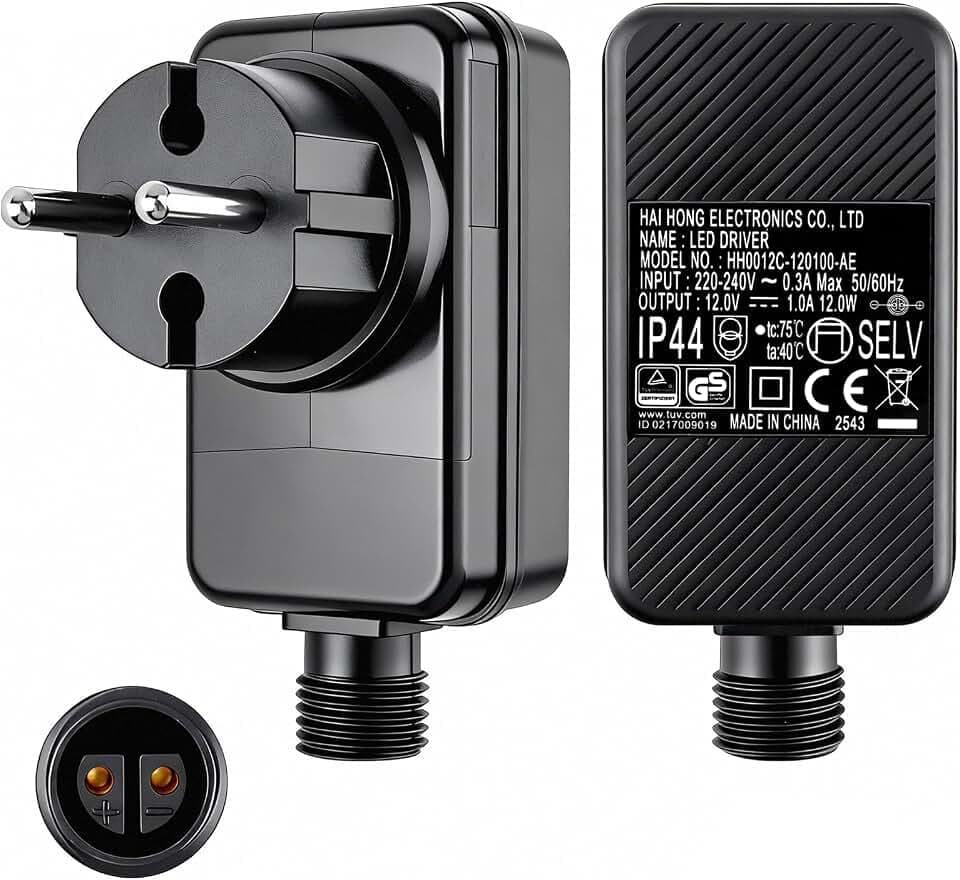 LED Netzteil 12V 1A Transformator mit EU Stecker für LED Lichterkette