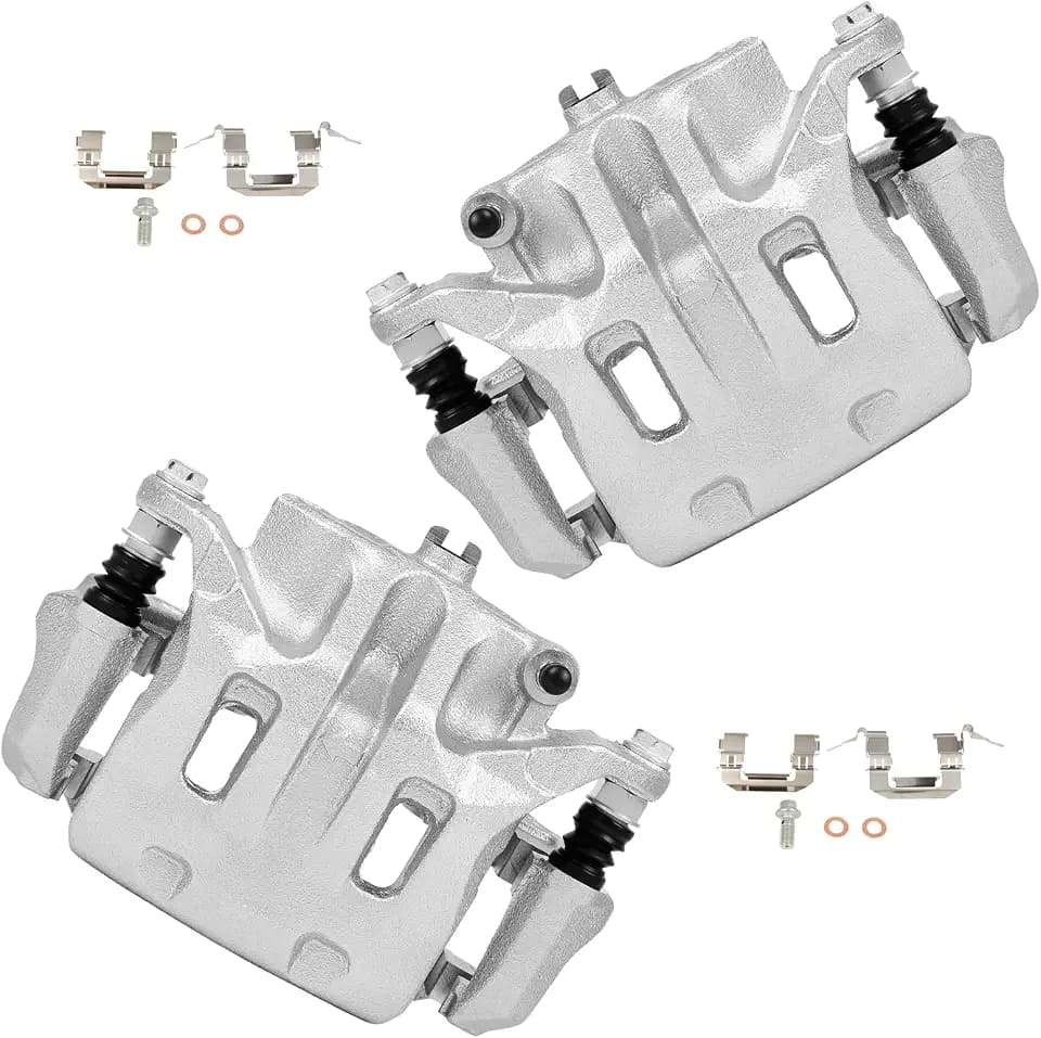 cciyu Front Left & Right Disc Brake Calipers With Bracket 19B2870 19B2871