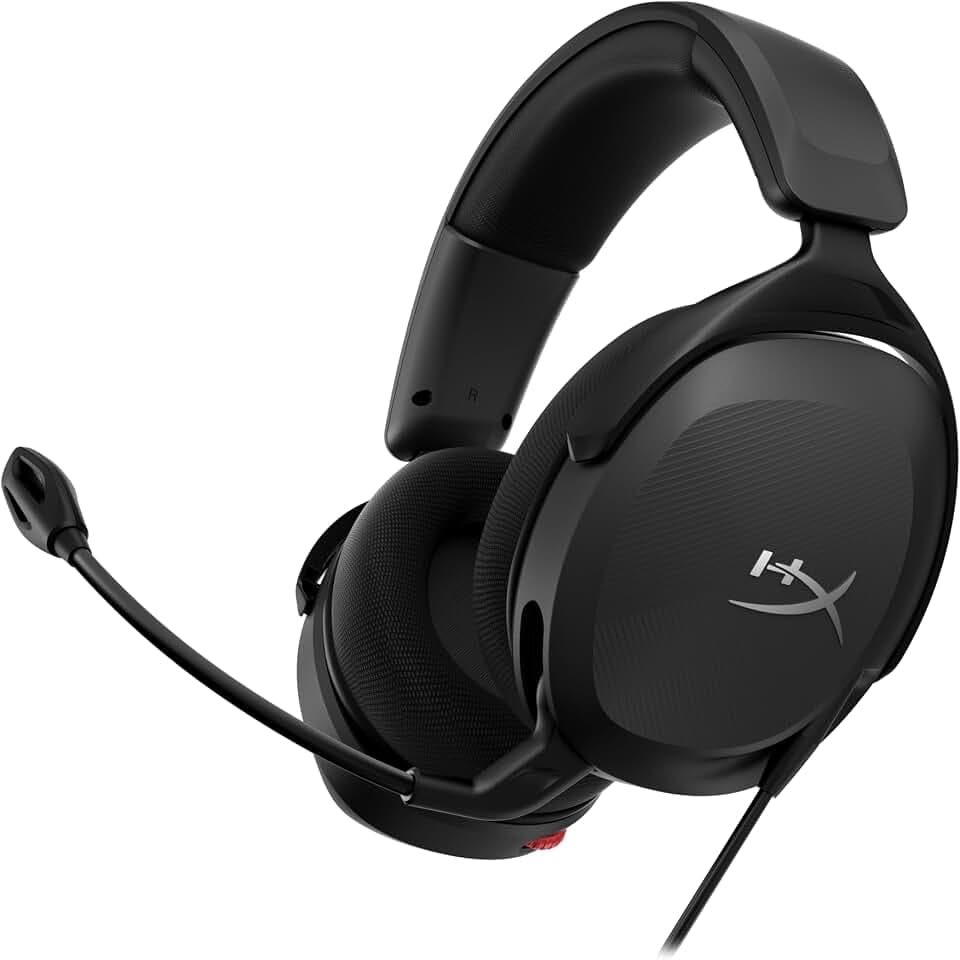 HyperX Cloud Stinger 2 Core Gaming-Headset für PC, Over-Ear Kopfhörer mit Mikrofon, DTS Headphone:X Spatial Audio, Leichtes Design, 40mm Treiber, Klapp-Mute, Integrierte Lautstärkeregelung, Schwarz