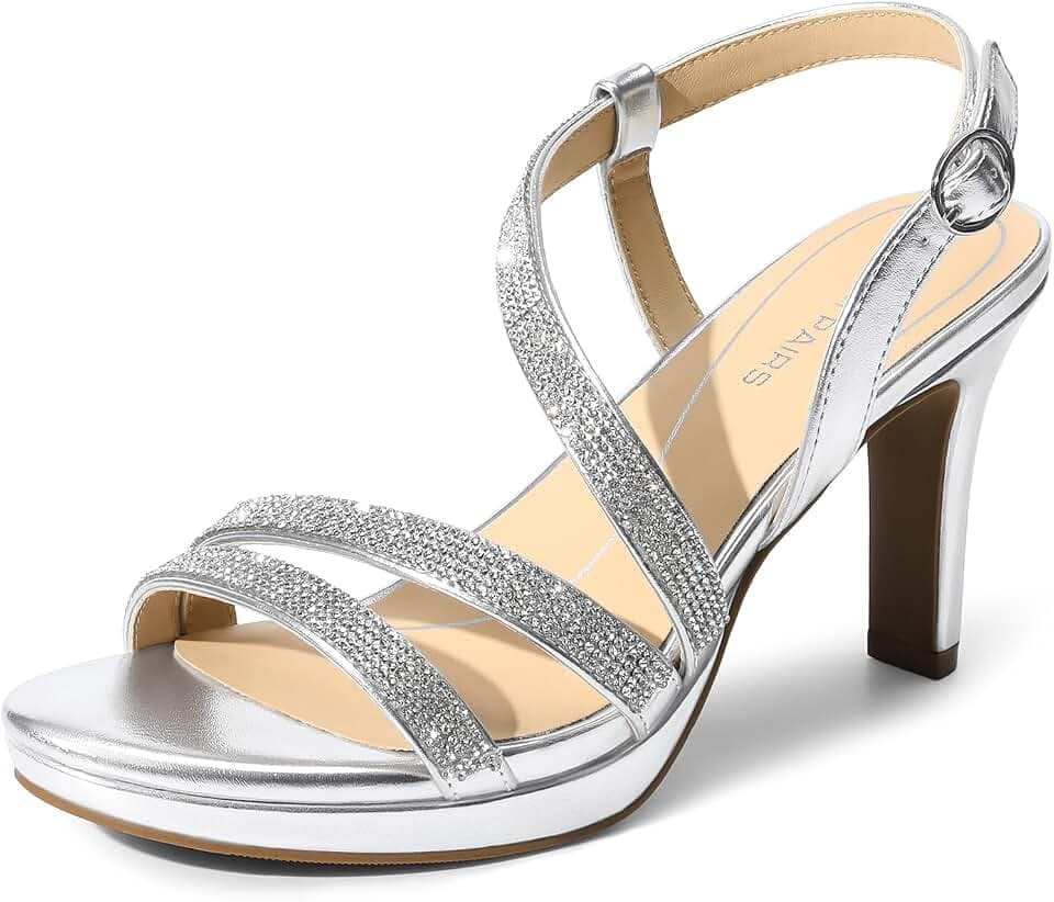 DREAM PAIRS Women's Strappy High Heels Dress Shoes