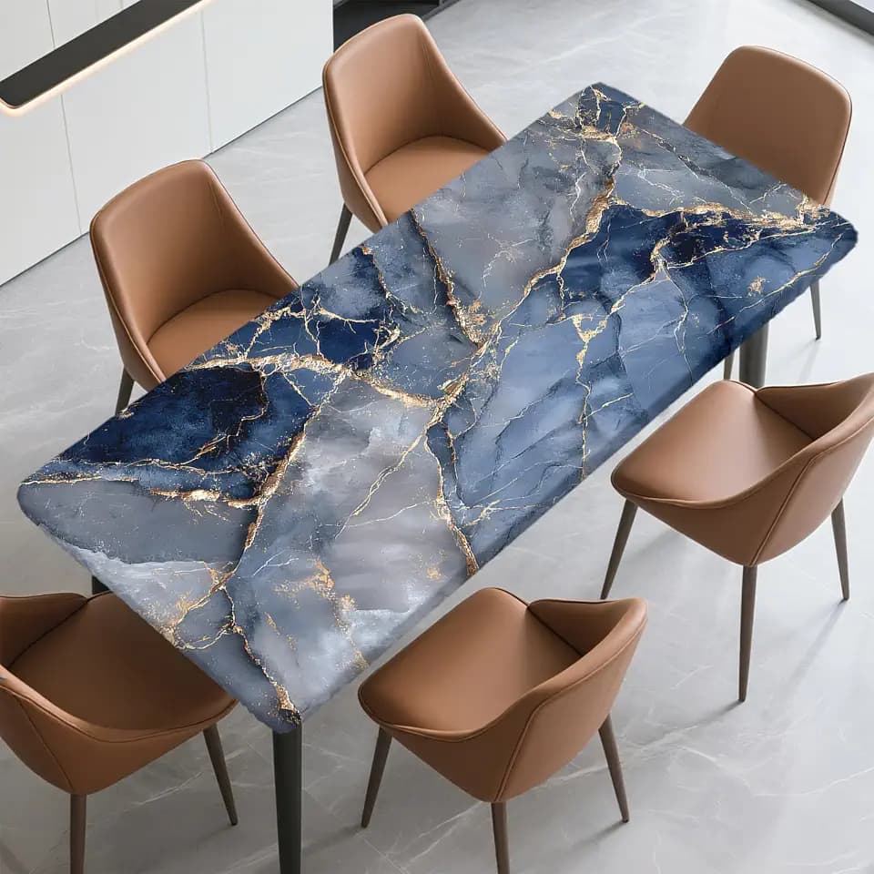 Rectangle Fitted Tablecloth with Elastic Edge for 6 Foot Tables