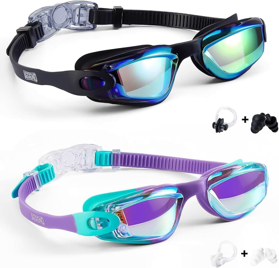 Aegend Swim Goggles for Kids 3-14 Anti-Fog Anti-Leak Goggles for Swimming
