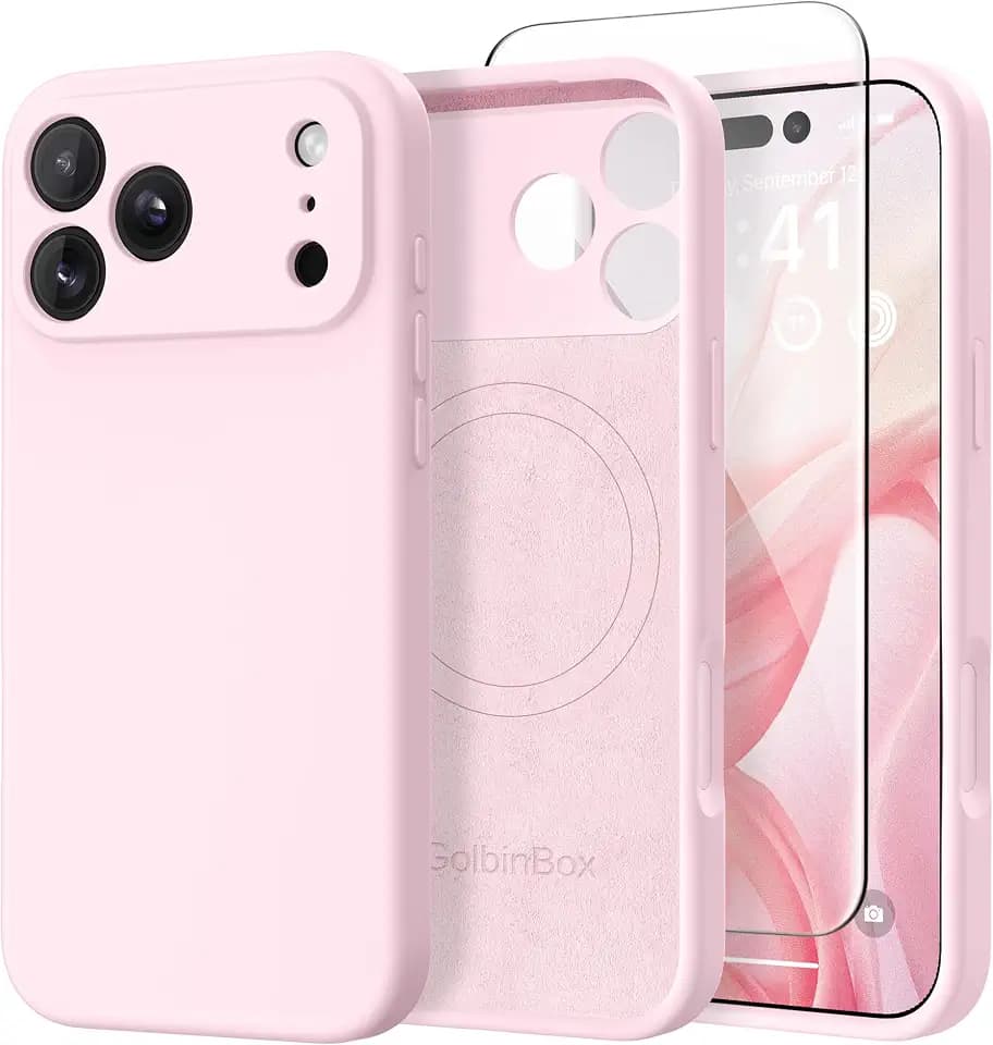 GolbinBox Magnetic for iPhone 18 Pro Max Case/17 Pro Max Case, Chalk Pink