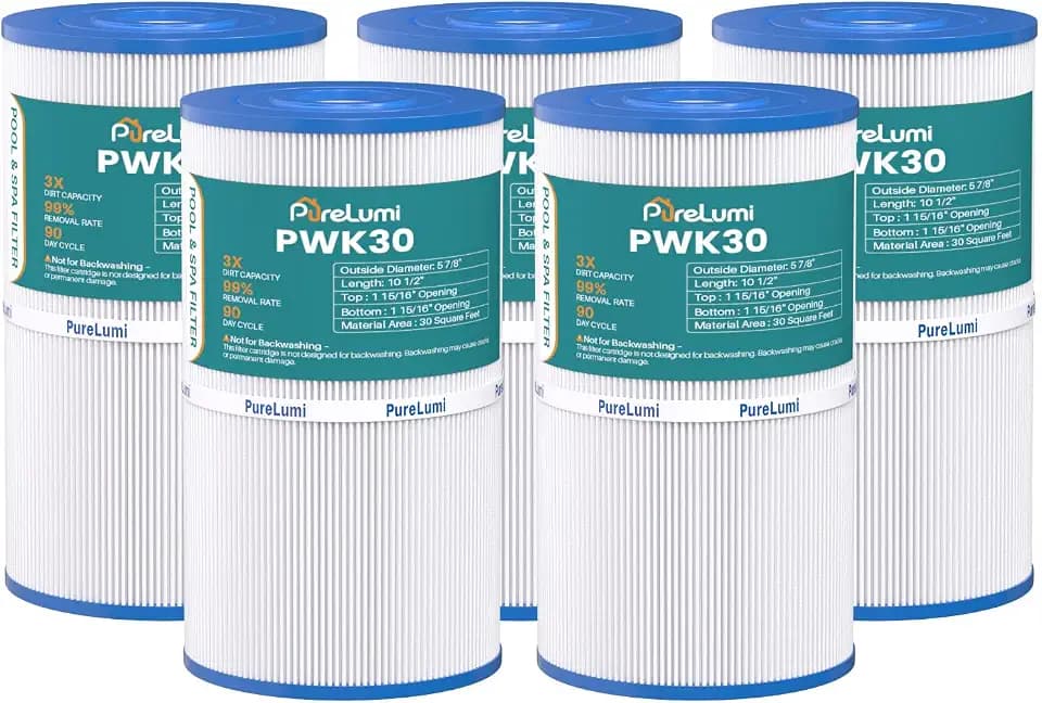 PWK30 Spa Filter Replaces 31489, FC-3915, P/N0969601, 71825, 73178, 5 Pack