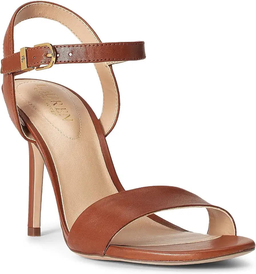 Lauren Ralph Lauren Gwen Burnished Leather Sandal
