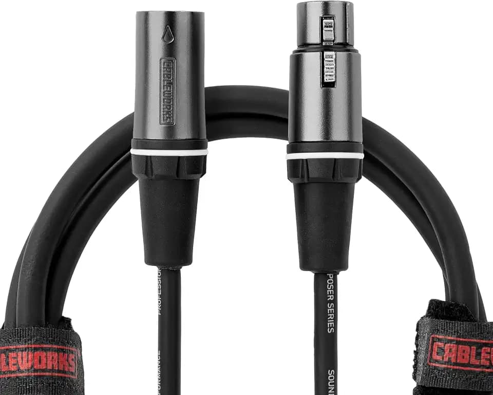 Cableworks by Gator Cases Composer Series Deluxe 15 Foot XLR Microphone Cable, (GCWC-XLR-15)