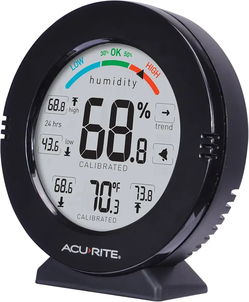 AcuRite (01080M Pro Accuracy Temperature and Humidity Gauge, Black