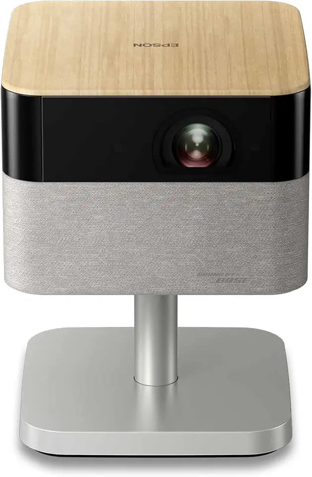 Epson Lifestudio Flex Plus EF-72 | Tragbarer 4K-PRO-UHD-Smart-TV-Projektor | 1.000 Lumen | 3LCD x RGB-LED | Sound by Bose | Google TV | Einfache Einrichtung | 150''-Display | 5 Jahre Garantie | Eiche