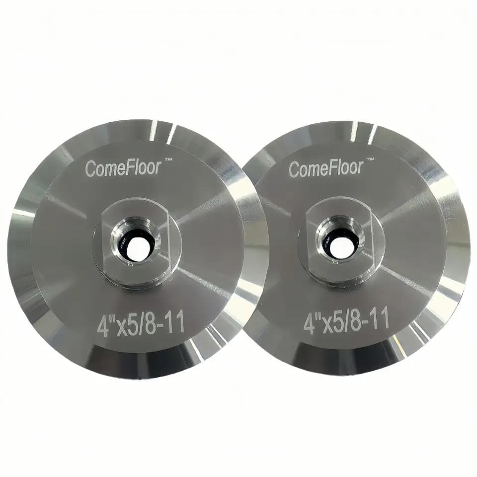 Aluminum Backer Pad, Hook and Loop Backing Pad, 5/8”-11 Threaded 4" (4 in, 2, Count)