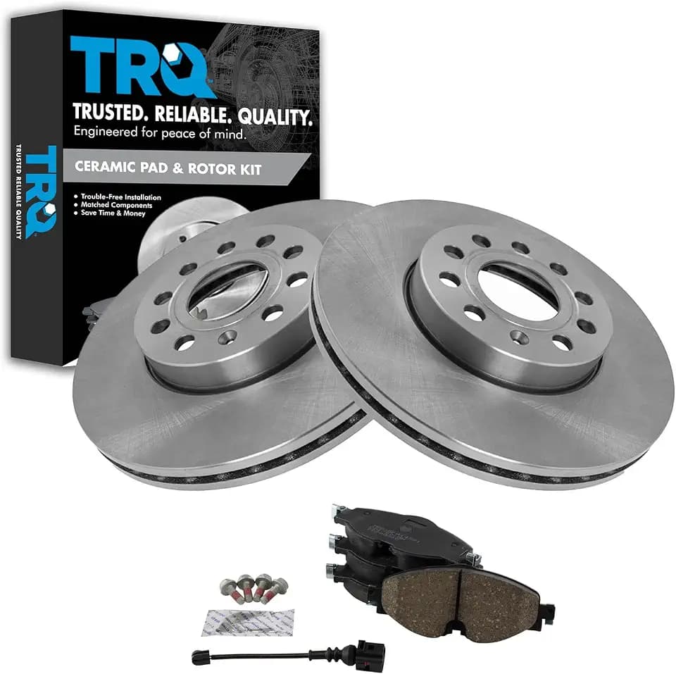 TRQ Front Ceramic Brake Pad & Rotor Kit