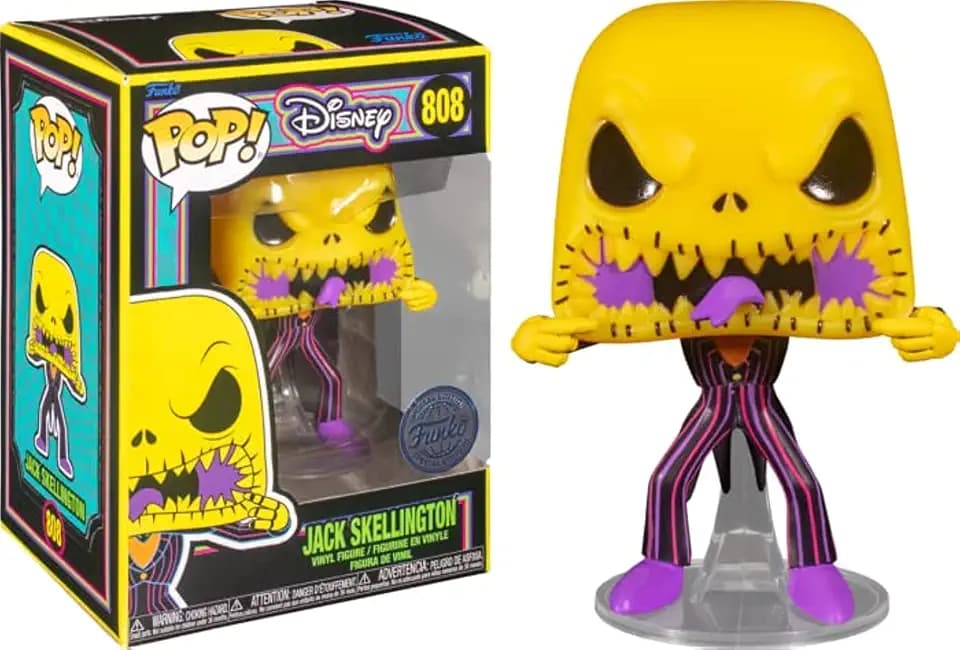 Funko Pop! Disney: The Nightmare Before Christmas - Jack Skellington (Blacklight) (Special Edition) #808 Vinyl Figure