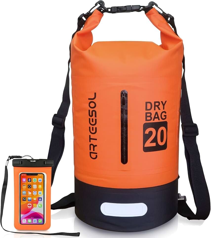 Dry Bag wasserdichte Tasche 5L/10L/20L/30L Wasserfester Beutel Packsack mit Langen Doppeltem Verstellbarer Schulterriemen für Schwimmen Bootfahren Kajak Wassensport Treiben