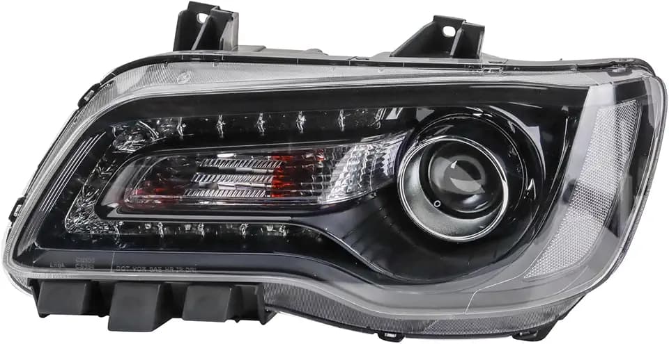 TRQ 2 Piece Headlight Assembly Set Halogen Black Bezel Driver & Passenger
