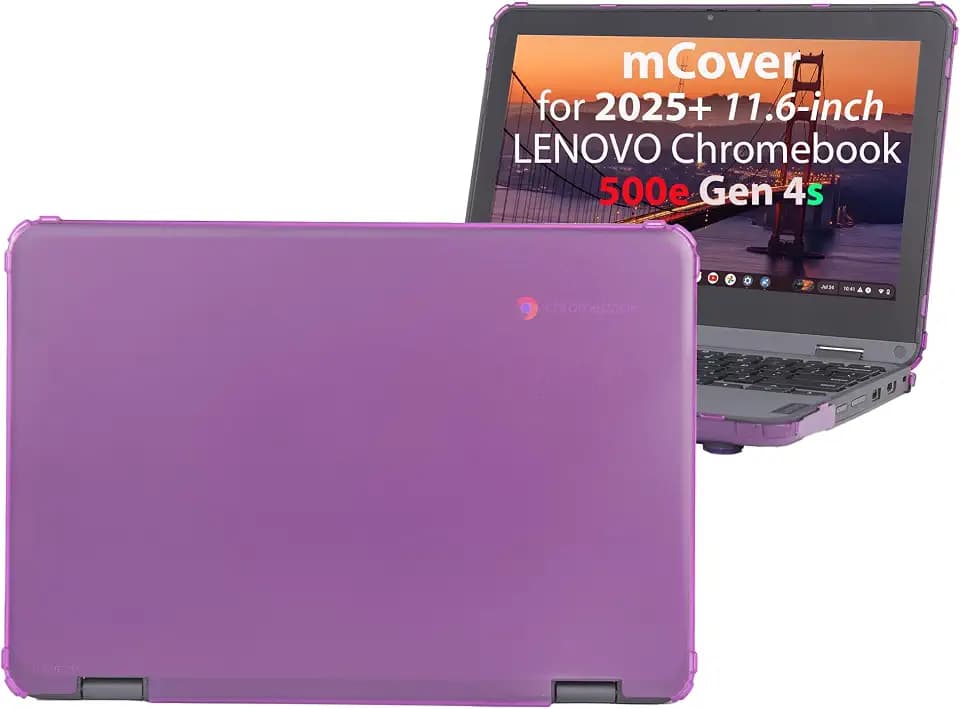 mCover Hard Shell Case Only Compatible for 2025 or Later 11.6" Lenovo 500e Chromebook Gen 4s 2-in-1 Laptop (NOT Fitting Any Other Lenovo Models)- Purple