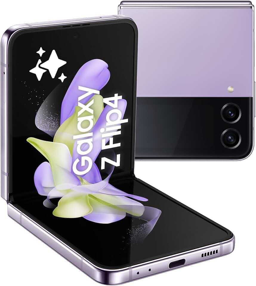 Samsung Galaxy Z Flip4 5G Smartphone Android Klapphandy 256GB, Bora Purple, inkl. 36 Monate Herstellergarantie [Exklusiv bei Amazon]