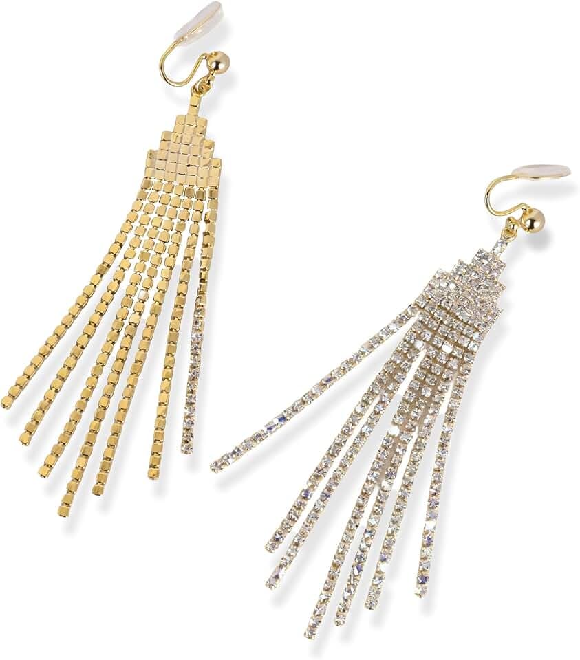Comfortable Gold Clip-On Earrings for Women – Adjustable, Non-Pierced Ears, Pain-Free Wear