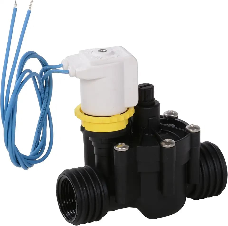 RPE elektrisch betätigtes Magnetventil 3/4 Zoll Innengewinde 24 VDC mit Flow-Kontrolle, Schwarz