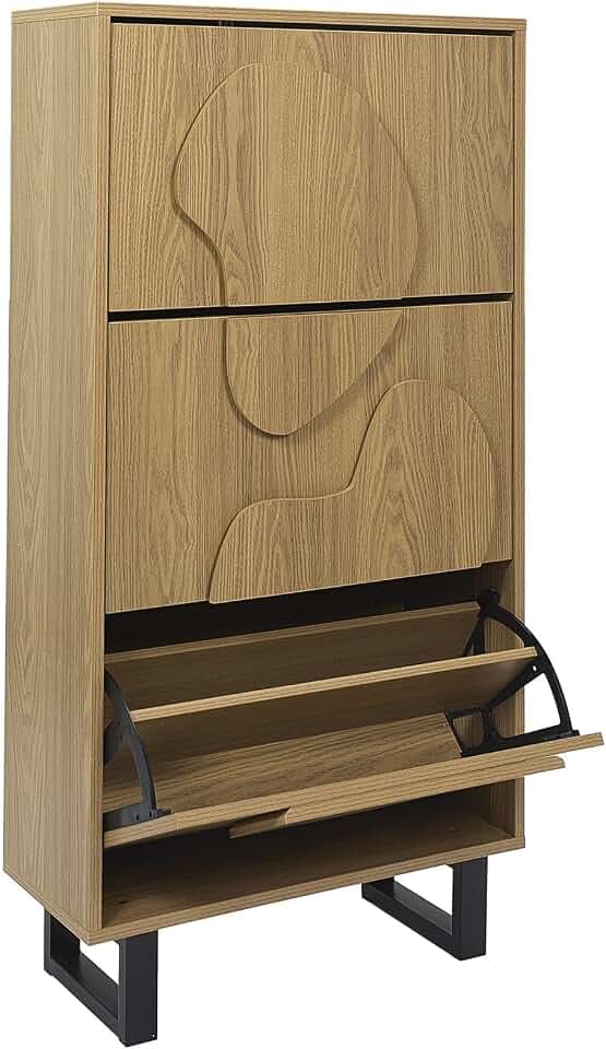 HOME DECO FACTORY Schuhschrank Zeitgenössisch mit Bank Braun