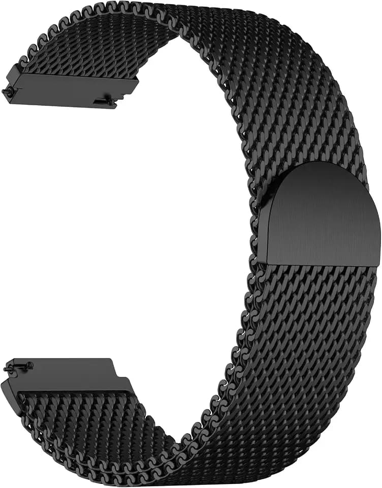 GEAK 20mm 22mm 18mm Metal Band Compatible with Garmin Vivoactive 5/6/3/Sq Watch Bands, Vivoactive 4/Venu 4/3/2, Magnetic Stainless Steel Mesh Strap for Venu 3S/2S/Forerunner 165/55/245/265 Men Women