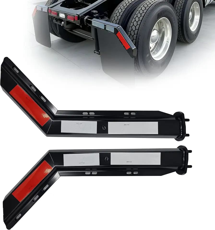 2 1/2" Angled Mud Flap Hangers for Semi Trucks Mud Flap Hangers Mudflap Hangers for Semi Truck Mud Flaps Brackets Splash Guard Mudguard Holder Mount