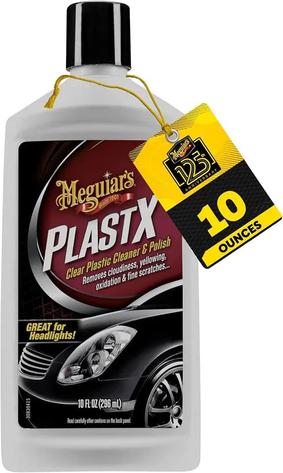 Meguiar's PlastX Clear Plastic Polish Headlight Restoration Polish, 10 Oz