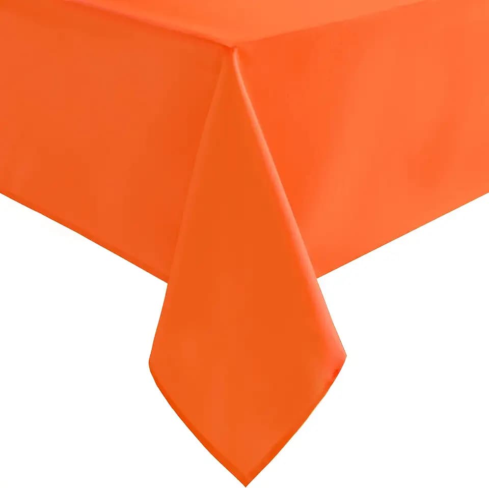 Hiasan Tablecloth for Square Tables, Pumpkin Orange, 40 x 40 Inch, 1 Pack