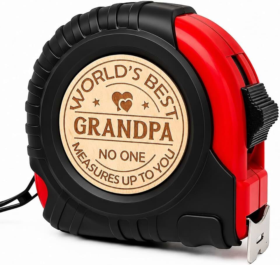 Gifts for Grandpa Personalized Engraved Tape Measure Birthday Fathers Day Gift for Grandpa from Granddaughter Son Woodworking Carpenter Tool Gifts for Men 7.5m/25ft
