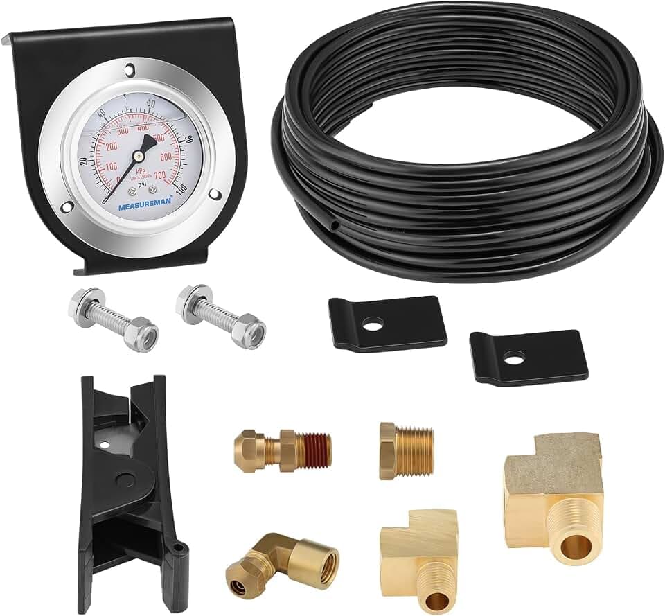 MEASUREMAN Air Pressure Gauge Kit for Semi Truck Trailer Suspension, Onboard Load Scales