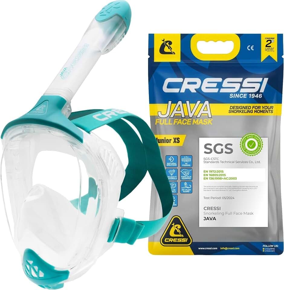 CRESSI seit 1946 Java Jr Compact Fit Schnorchelmaske Kinder XS
