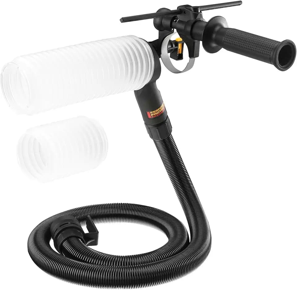 Dewalt SDS-plus Universal-Staubabsaugung DWH201D (zum staubfreien Bohren in Beton und Mauerwerk, einsetzbar mit Bohrerlänge bis 250 mm, max. Bohrtiefe 250 mm)
