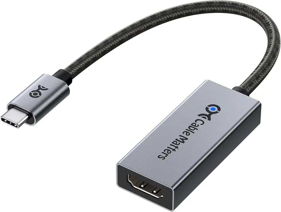 Cable Matters 48Gbps Unidirectional USB C to HDMI 2.1 Adapter for macOS