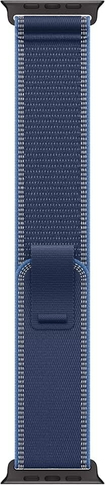 Apple Watch Band - Trail Loop - 49mm - Blue/Bright Blue - S/M - Black Titanium Finish