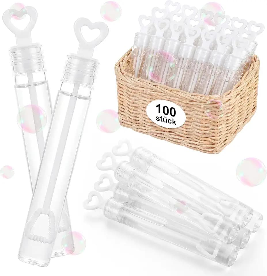 Sweelov 100 Stück Seifenblasen Hochzeit für Verlobung Valentinstag Party